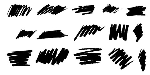 Brush hand drawn scribbles doodle set. Hand drawn circle line sketch set. Vector circular scribble doodle round circles for message note mark design element. Pencil or pen graffiti bubble or ball