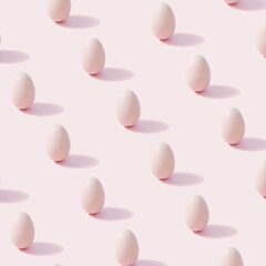 Isometric monochromatic egg patern in powder pink.