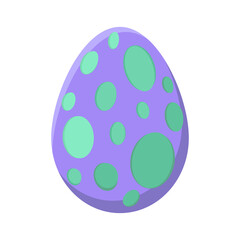 Happy Easter. Easter egg with texture on white background. Spring holiday. Vector illustration.
