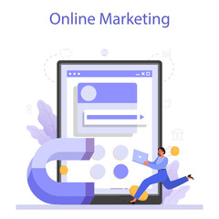 Advertsing online service or platform. Commercial advertisement