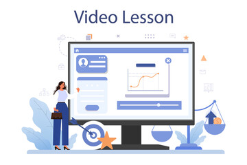 Benchmarking online service or platform. Idea of business