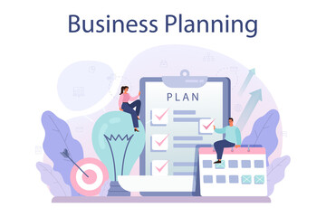 Business planning concept. Idea of business strategy. Setting a goal