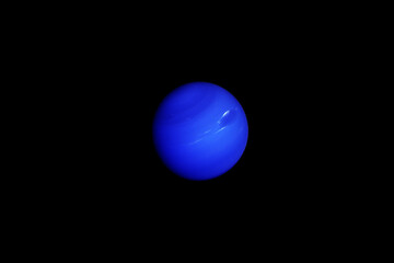 Planet Neptune on a black background. Elements of this image were furnished by NASA.