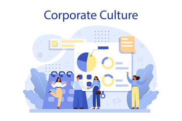 Corporate culture concept. Corporate relations. Business ethics