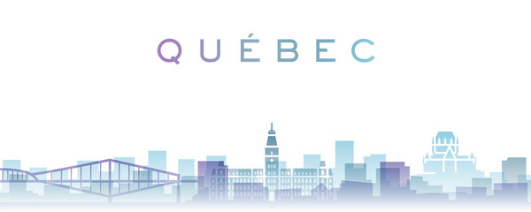 Quebec Transparent Layers Gradient Landmarks Skyline