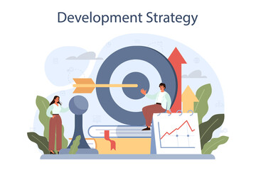 Development strategy concept. Business planning. Idea of company