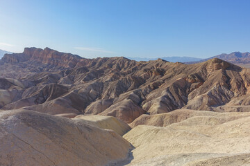 Fototapeta na wymiar USA, Death Valley, Zabriskie Point, horizontal