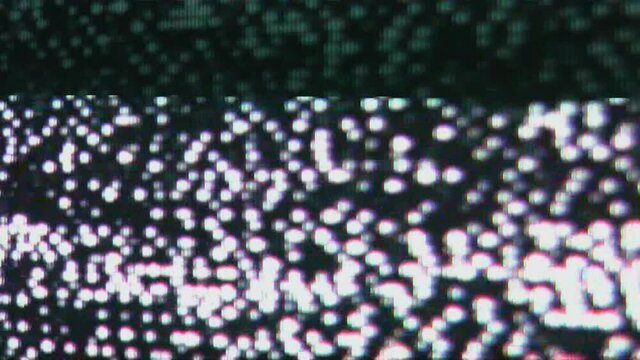 Static and Interference on television screen. TV.