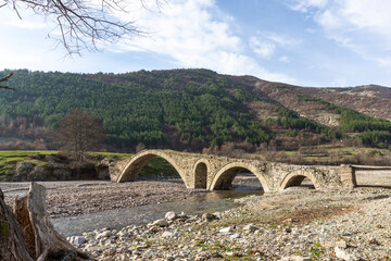Fototapeta na wymiar Roman bridge near village of Nenkovo, Bulgaria