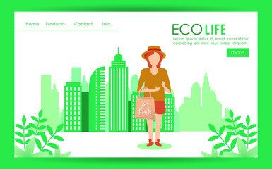 Eco, plastic, illustration, ecology, eco life