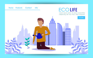 Eco, plastic, illustration, ecology, eco life