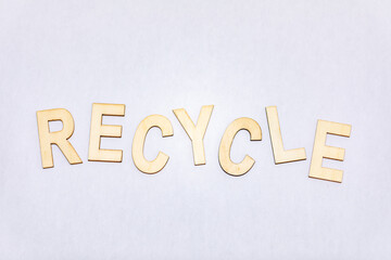 Recycle and reuse words from wooden letters