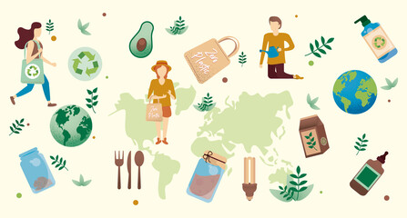 Ecology Background, set