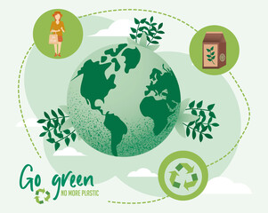 Ecology Background, green world mini set