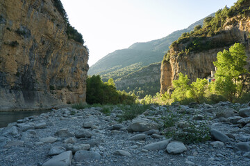 on the banks of the river Ara, located in Huesca, Spain.