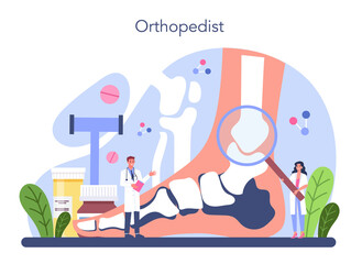 Orthopedics doctor. Idea of joint and bone treatment.