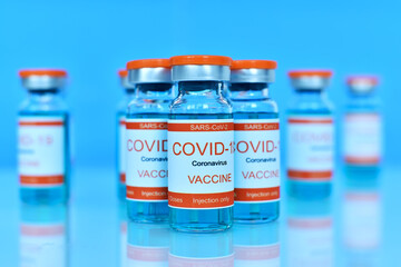 Coronavirus COVID-19 vaccine in ampoules