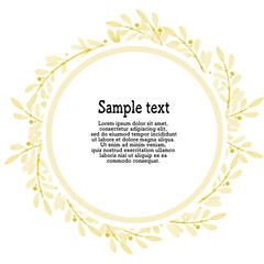 金色の葉っぱのフレーム