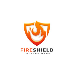 Fire Shield Logo Template