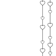 romantic decor with ribbon and hearts for valentine's day for lovers