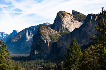 Bridal Veil Falls in Yosemite National Park California
