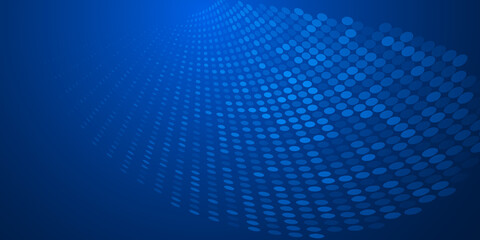 Fototapeta premium Abstract background made of halftone dots in blue colors