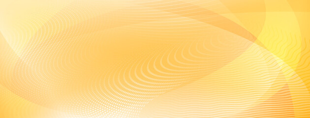 Abstract background made of curves and halftone dots in yellow colors