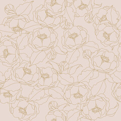 Seamless floral abstract delicate pattern. Vector texture in pastel colors