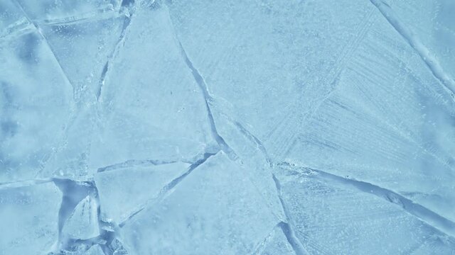Super Slow Motion Shot of Ice Breaking at 1000 fps.