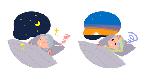 flat type Purple clothes grandma_lack-of-sleep