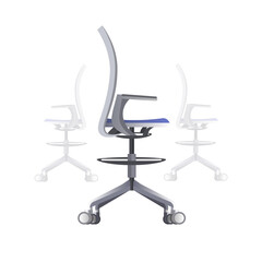 office armchai isolated on white background vector illustration