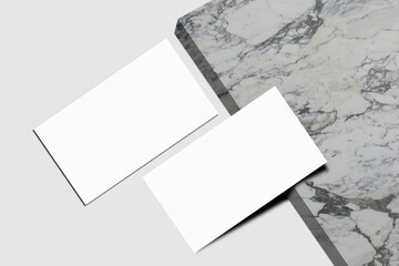 Realistic blank vertical business card illustration for mockup