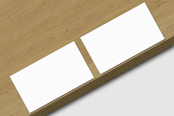 Realistic blank business card illustration for mockup