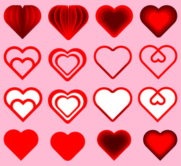 red heart clipart vector graphic