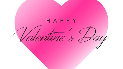 Happy Valentine's Day banner. Holiday background design with a big heart on a white background. Horizontal poster, flyer, greeting card, header for website, for wallpaper, invitations, banners. Vector