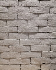 Fresh home interior white brick wall