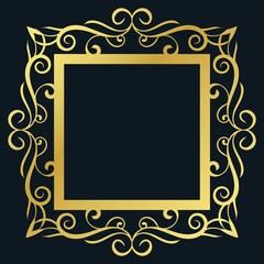 Ornamental floral frame background. - Vector.