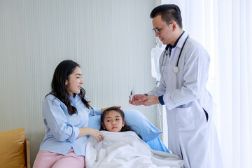 Obraz premium Doctor Doing Child Medical Check-Up.