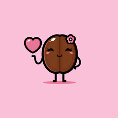 cute girls coffee beans