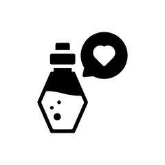 love potion icon in solid style isolated on white background. love elixir concept. vector illustration. EPS 10
