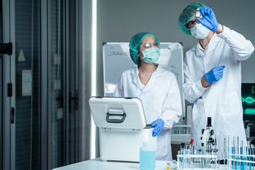 Group of researchers testing Coronavirus vaccine for using with human.