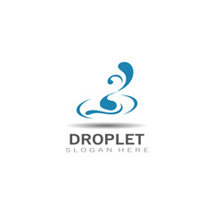 Droplet water creative simple vector logo design template image