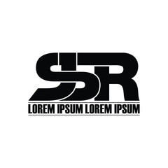 SJR letter monogram logo design vector
