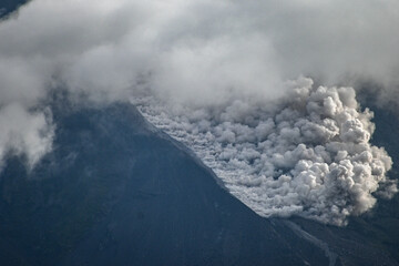 Mount Merapi is the most active volcano in Central Java and Yogyakarta, Indonesia	