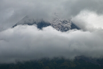 Mount Merapi is the most active volcano in Central Java and Yogyakarta, Indonesia	