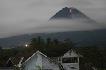 Mount Merapi is the most active volcano in Central Java and Yogyakarta, Indonesia	