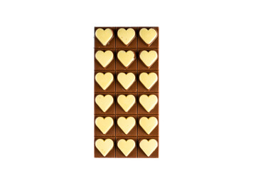 Heart shaped chocolate. Gift for lover. Love or valentine's day concept. Belgian chocolate.