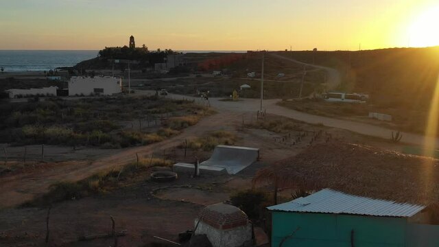 Sunset Over Mini Ramp in Mexico