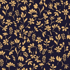Naklejka na ściany i meble Ditsy pattern with small flowers for fabric. Vector graphics.
