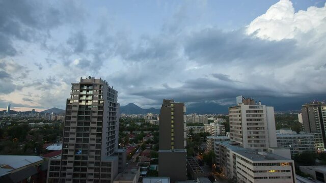 Timelapse of Santiago of Chile after the rain